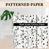 JarThenaAMCS 40 Sheets Christmas Pattern Paper Black White Hand Drawn