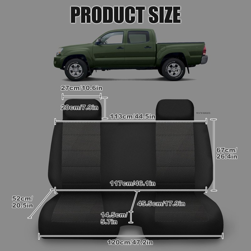 EDIETH Front Bench Seat Cover for Toyota Tacoma 1995-2004 Durable