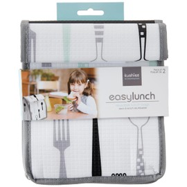 Kushies Baby Kushies Lunchsaver 2-Pack Insulated Lunch Bags for Boys, Girls and Everyone, Spare 2 Pack to Have On Hand when needed, Aqua/Black, 2 Count