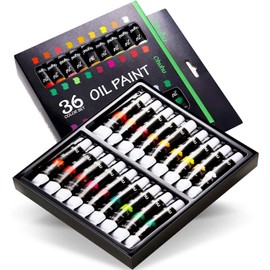 Oil Paints Set, Ohuhu 36 Oil-Based Colors Artists Paints Oil Painting Set, 12mlx36 Tubes Back to School Art Supply Gifts Idea for Kids, Child, Art Beginner, Art Class, Art Gift for Kids