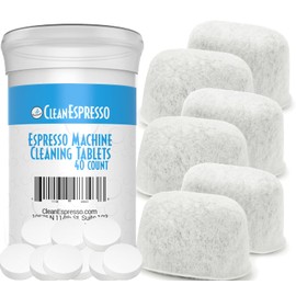 CleanEspresso - Designed For Breville Cleaning Kit - 40 Cleaning Tablets and 6 Water Filters for Breville Espresso Machines - 2g Espresso Machine Tablets
