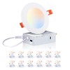 CLOUDY BAY 12 Pack 4 Inch 5CCT Ultra-Thin LED Recessed