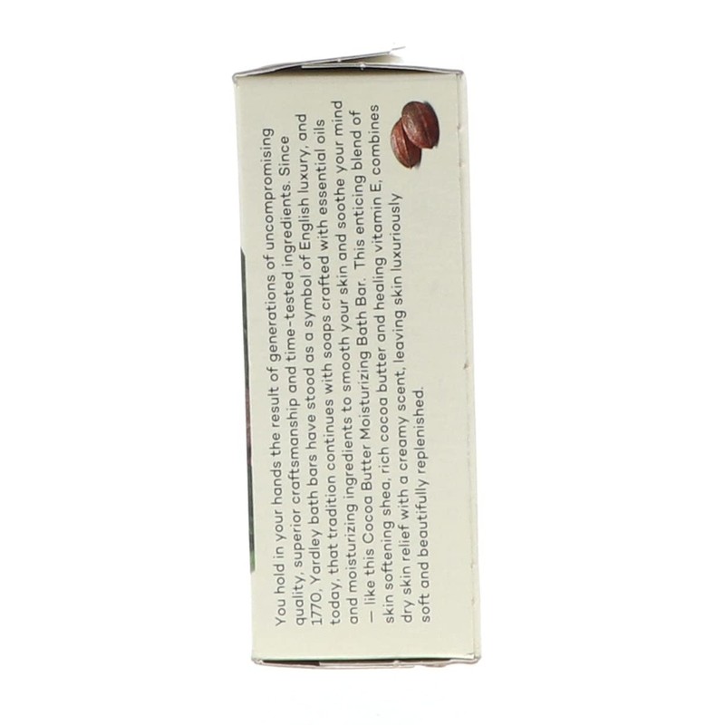 Yardley Bath Bar Cocoa Butter 4 oz (Pack of 2)