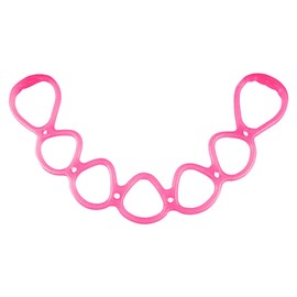 Saycker - Banda elástica de 7 anillos para ejercicio en casa, entrenamiento central, terapia física (rosa)