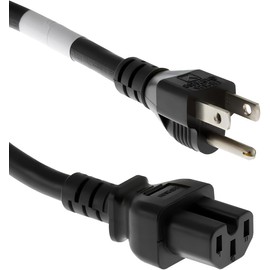 CablesAndKits Heavy Duty AC Power Cord 15A/125V, 14 AWG 5-15P to C15 Replacement for Cisco MA-PWR-Cord-US, CAB-US515-C15-US, CAB-TA-NA-9200, 9300, CAB-C15-AC, CAB-9K12A-NA - (Black) (8 ft)