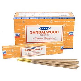 3 X Sandalwood Satya Nag Champa Incense Sticks Packs 15g with JRose Bookmark by Sterling Effectz