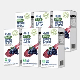Innercell Organic Blueberry Puree 100 Antioxidant Eye Health Anthocyanin Real Blueberry, 84 Count, 18g / 이너셀 유기농 블루베리퓨레100 항산화 눈건강 안토시아닌 리얼블루베리, 84개, 18g
