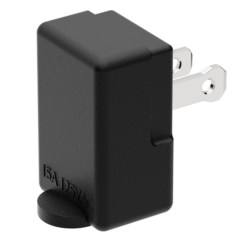 Right Angle Adapter,2-Prong 90 Degree Upward Angled AC Adapter, Polarized