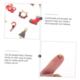 FOMIYES 12pcs Christmas Nail Art Stickers Festive Holiday Decoration Decals for Manicure Nail Charms for Professional and Use Random Styles Included