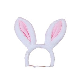 Dog Bunny Ears Cute Easter Pink Rabbit Hat & Bow Tie Hallooween Christmas Holiday Outfits for Cats Dogs (Small)