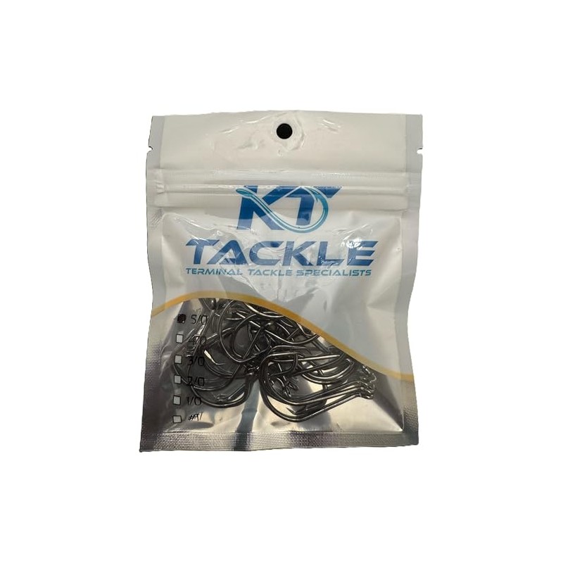 Sea Fishing Circle Hooks 5 sizes 5/0, 4/0, 3/0, 2/0,