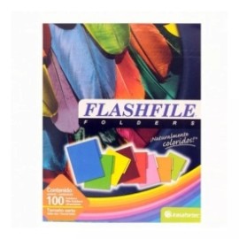 Flashfile Folder De Color Naranja Carta Caja Con 50 Piezas