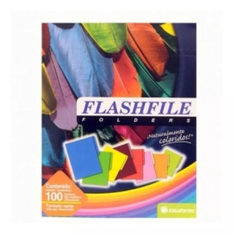 Flashfile Folder De Color Naranja Carta Caja Con 50 Piezas