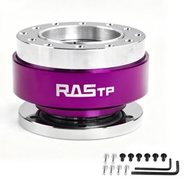 MUTEKI Steering Boss Quick Release Aluminum Alloy Corrosion Resistant Durable Anti-Corrosion Universal Easy to Install Remove Handle (Purple)