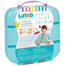 Make It Real: LinXo Creator Set - 650 pcs, DIY 13 Projects, Jewelry & Collectible Figures, Design-Build-Rebuild, Flexible Pieces, Girls & Kids Ages 6+