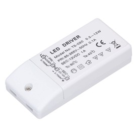 12W LED Power Supply Driver ABS LED Power Driver IP67 Waterproof LED Light Transformer for Indoor and Outdoor Use 85V to 265V Input 12V DC Output