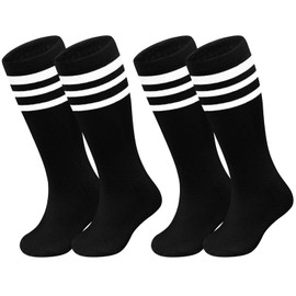 Toddler Soccer Socks Kids Soccer Socks 4-6 Years Toddler Baseball Sock Youth Boys Black Football Sock Youth Boys Black