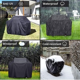 Grill Cover for Outdoor Grill,420D Oxford Waterproof BBQ Grill Cover for Outside Anti-UV Barbecue Gas Grill Cover with Adjustable Drawstring for Nexgrill Expert Grill and More (45"- 75")