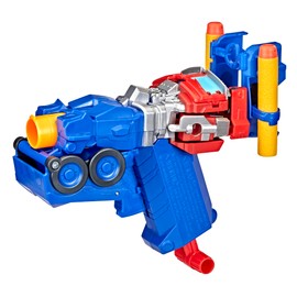 Transformers Toys Rise of The Beasts Movie 2-in-1 Optimus Prime Blaster Powered by Nerf for Ages 6 and Up, 7-inch