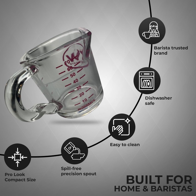 Rattleware 3 oz Espresso Shot Glass Pitcher with Handle -
