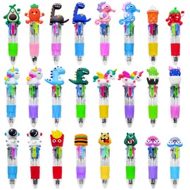KIDRENFUN Party Bag Fillers for Kids - 24 PCS Party Favours Mini Pens for Kids, Class Gifts Lucky Dip Prizes, Multicoloured Pen Teacher Gifts for Children, Birthda Return Gifts for Girls Boys