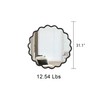 Udorich Enhance Your Space with a Solid Wood Wavy Mirror,