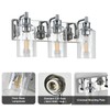 ALAISLYC 3-Light Bathroom Light Fixtures Modern Chrome Vanity Lights for