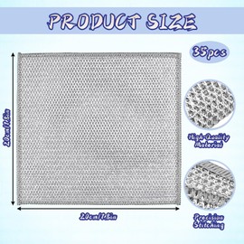 35 Pcs Smart Scrubs, Practical Non Scratch Scourers Scouring Pads silvery Non Scratch Suitable Kitchen pots bowls pans Healthcare Settings Work Environments Gym Sessions Travel