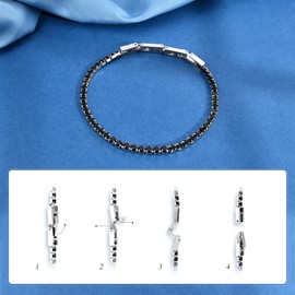 FANCIBAND To My Son Bracelet, Son Gifts from Mom Dad Tennis Bracelet Men 14k White Gold Plated Stainless Steel Bracelet for Men