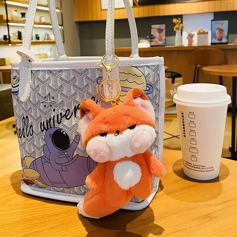 Amily Naughty Fox Keychain, Matching Keychain, Fluffy, Cute, Teddy Bear,