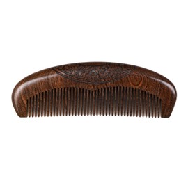 High Quality Wooden Comb, Ebony Wood Comb, Half Moon, U-Shaped, Anti-Static, Comb, Scalp Care, Hair Care, Flower Pattern, Sculpture, Retro Style, Hair Comb, Hair Accessories, Commemorative, Gift, Mother's Day Gift, A-Shaped