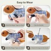 AIITLE Breathable Rabbit Harness and Leash Set - Plaid Pattern