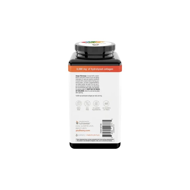 Frmula avanzada de colgeno Youtheory Collagen biotin 390 tabletas