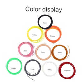 VILLFUL 10 Random Colors Abs 3D Printer 1.75mm Line Printer Refills for 3D Pen
