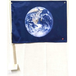 "Flags & Signs" 12x18 Earth Globe Double Sided Car Window Vehicle 12x18" Flag a-1-999