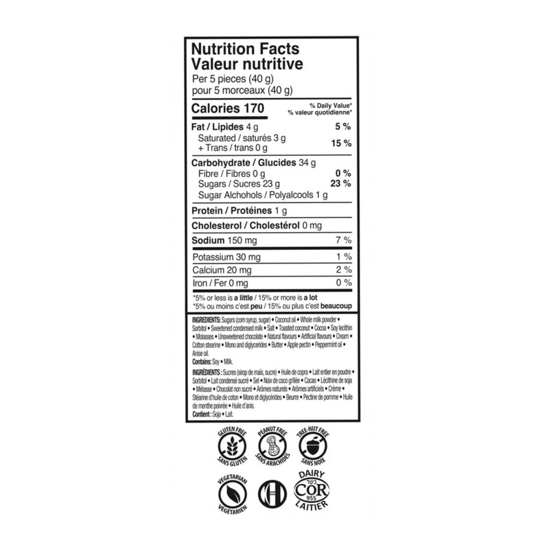 Kerr's Assorted Toffee Candies, 340g/15 oz., Bag