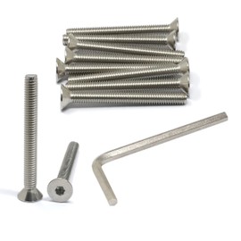 iexcell 10 Pcs 5/16-18 x 3" Stainless Steel 304 Hex Socket Flat Head Cap Screws Bolts Kit