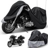 Tqcpkee Heavy Duty Motorcycle Cover Waterproof with Side Top Box