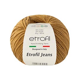 5 balls of Etrofil jeans yarn, 55% cotton, 45% acrylic, 50 g (1.76 oz), 160 m (174 yds), yarn weight 2: Fine-Sport, - 47