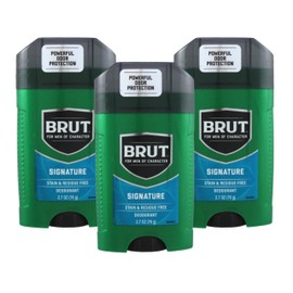 Brut Deodorant 2.25oz Oval Solid Classic Scent (3 Pack)