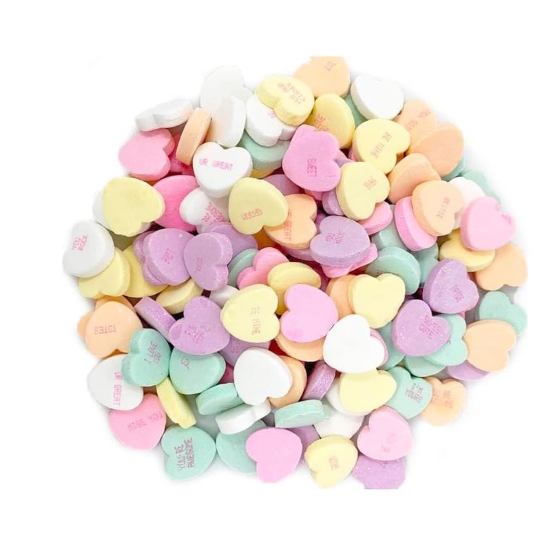 Tiny Conversation Hearts Value Pack, Valentines Day Candy, Individually Wrapped