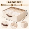 Foldable Wardrobe Organizer for Clothes & Pants – 16/24-Grid Storage