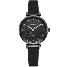 AIYISHI Watch for Women Nurses Nursing Students Lady,Variety Colors, Second Hand,Soft Silicone Band Waterproof Quartz Analog Female Watches (G705 Black)
