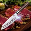 MIU Santoku Knife 7 inch, Multipurpose for Chef with Comfortable