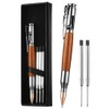 AUAUY Bolt Action Pen with Gift Case, Retractable Lightweight Metal