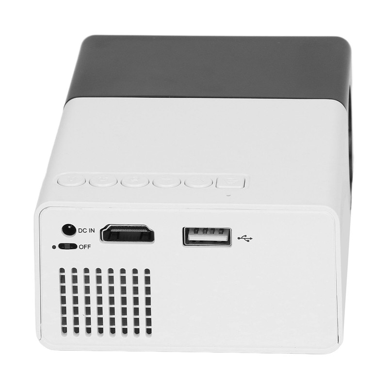 Mini Projector Built in Speakers Diffuse Reflection Imaging Black 1080P