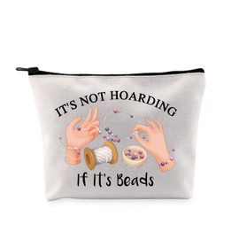 PYOUL Perlen Geschenk Wenn Es Perlen Make-Up Tasche Perle Sammler Kosmetiktasche Handwerk Liebhaber Geschenk DIY Liebhaber Geschenk, Es ist Perlen Tasche, Es ist Perlen Tasche