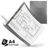 Netuno Pack of 1 Clipboard Folder A4 with Clip Grey