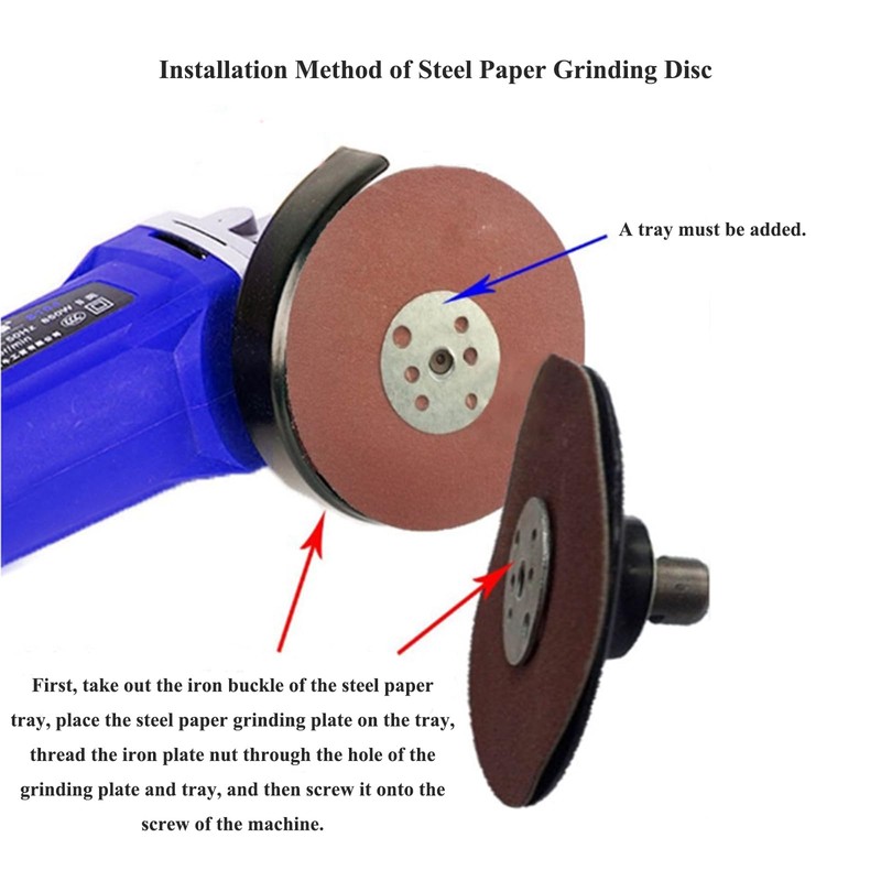 HOTCKB Pack of 2 Support Discs Diameter 115 mm Sanding