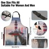 FRCSDIY Lakeside Lighthouse Adjustable Bib Apron,Waterdrop Resistant with 2 Pockets